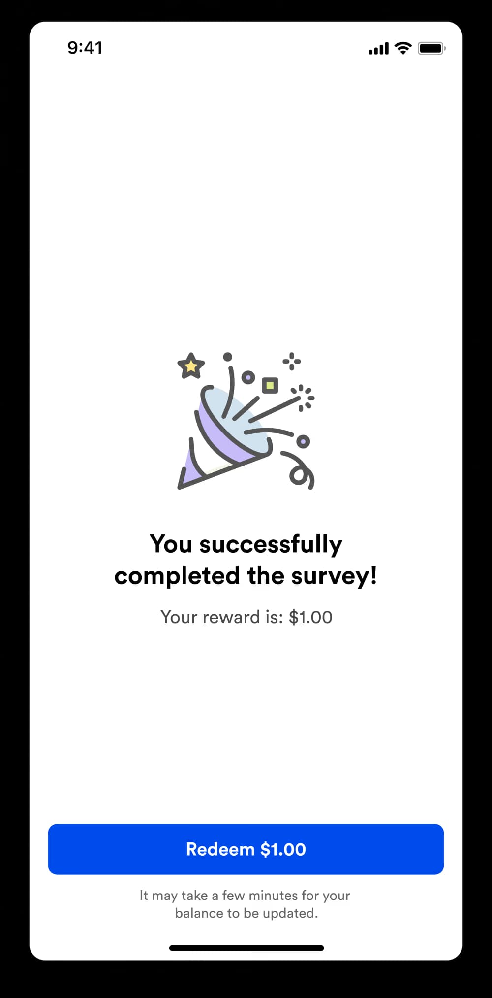 FWIW survey completion screen